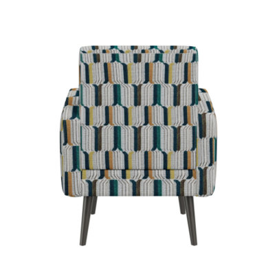 Modern Accent Arm Chair, Stripe Pattern,for Bedroom Living Room,Balcony