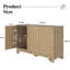 Armoire de rangement avec 3 portes, buffet en bois avec tablette réglable