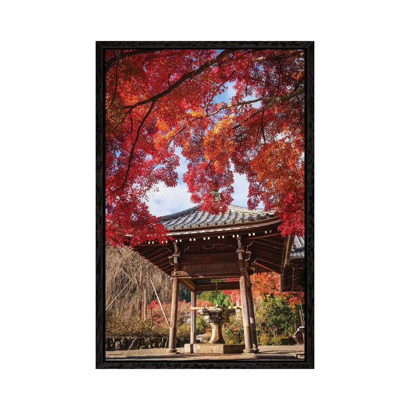 Autumn in Japan XX 1 Piece Wall Art on Canvas, 66.04cm H x 45.72cm W x 3.81cm D, Black Framed