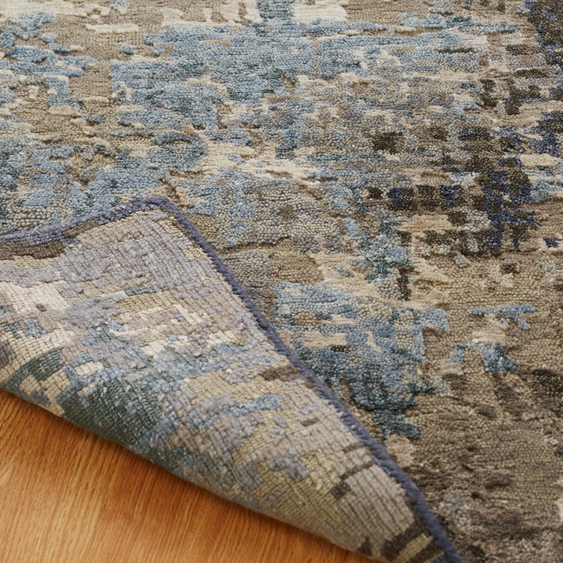 Hand Knotted Area Rug, Rectangle 8' x 10'