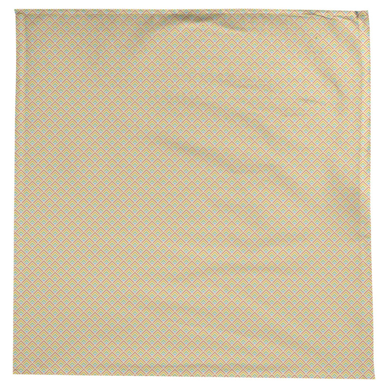 Nappe géométrique Avicia, Orange pastel