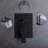 Matte Black 10Inch Shower, Stainless Steel, Balanced, Ceramic Disc, Diverter Valve, , 31 Function Knob, Wall Mounted Shower , Balanced Swivel Head, Faucet-121626731