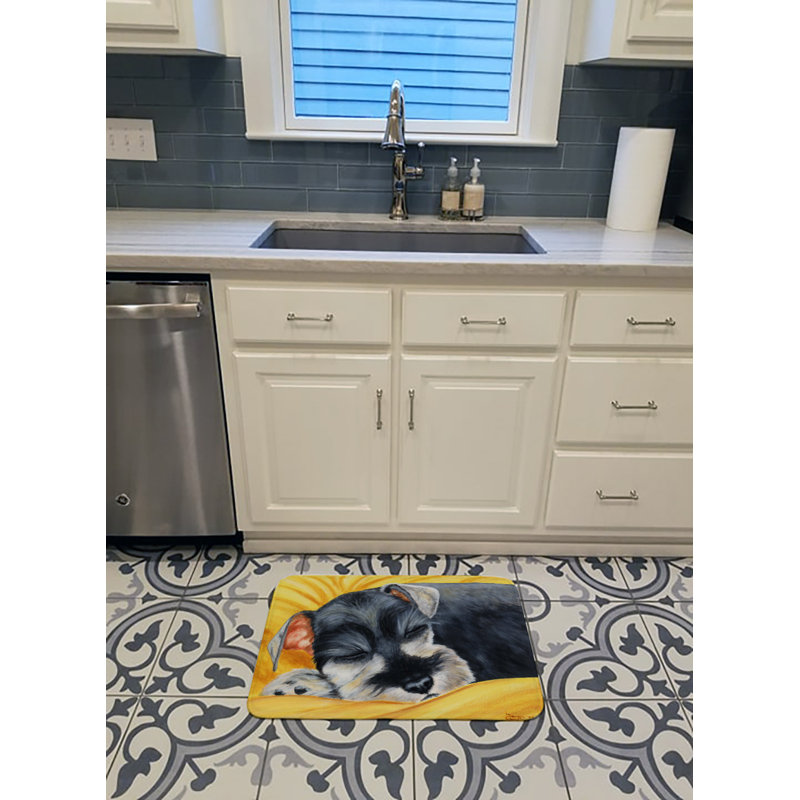 Tapis pour salle de bain en mousse à mémoire de forme schnauzer