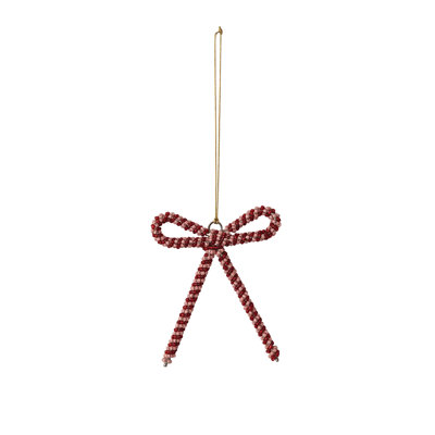 Glass Beaded Iron Bow Ornament