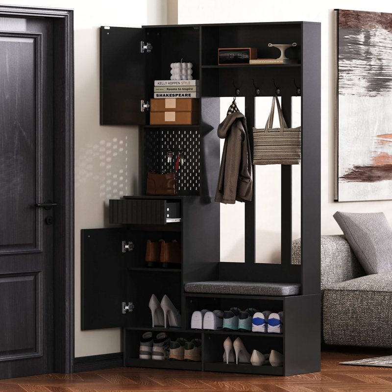 Hall Tree 100cm Wide, Black