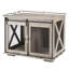 Niche pour chien Style avec porte de grange coulissante et cloison interne