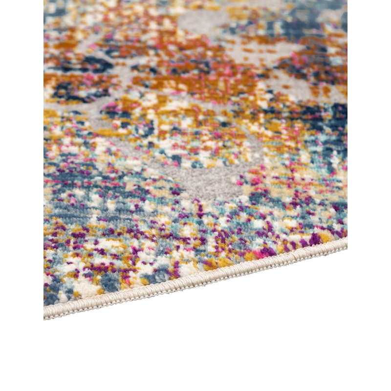 Abstract Indoor Rug, Round 5'1"