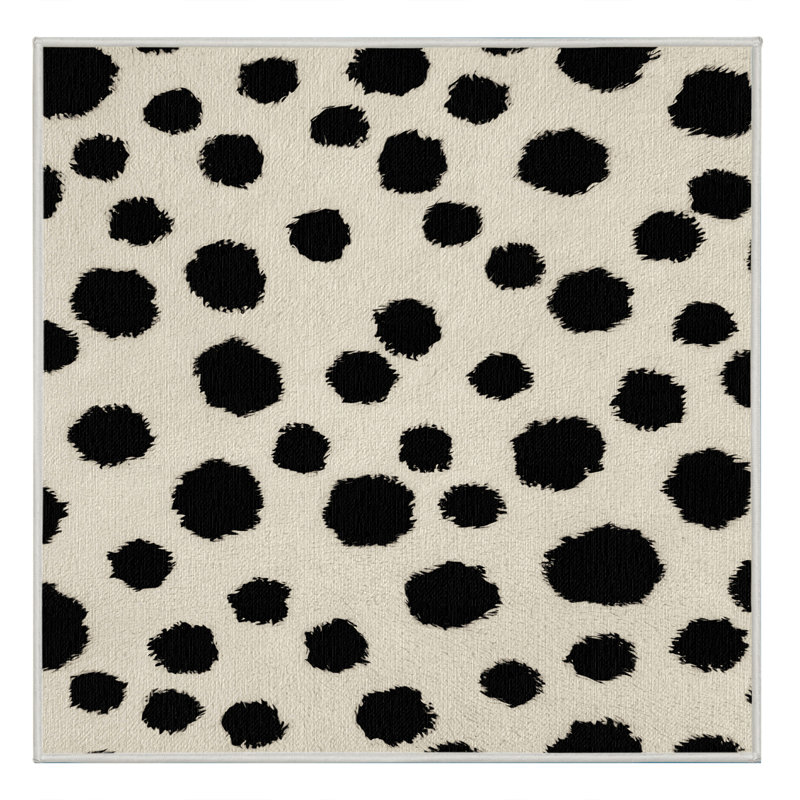 Washable Dalmatian Dogs Area Rug, Round 8'