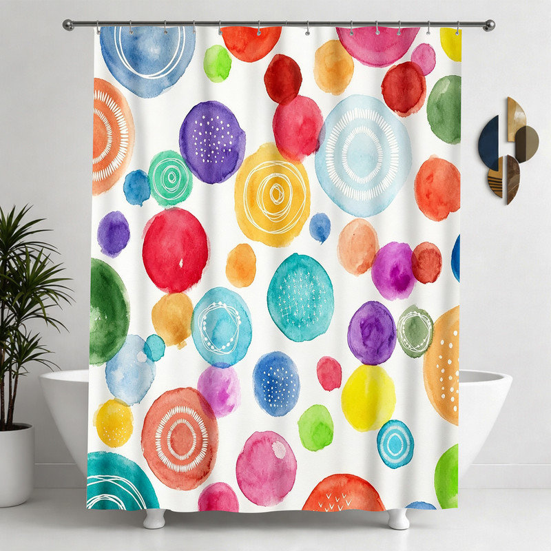 Rideaux de douche avec crochets inclus