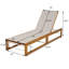 Chaise longue inclinable en acacia de 78,75 po Denzer-115820808