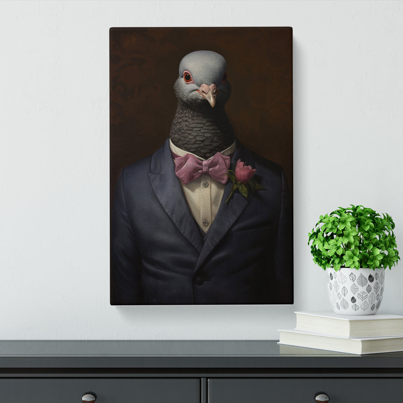 Pigeon Conceptual - Single Picture Frame Print, 76cm H x 50cm W x 3cm D