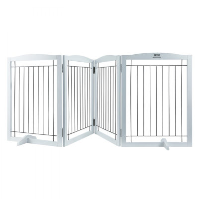 Barrière autoportante autoportante pour chien H 32 po x l 96,5 po, 4 panneaux