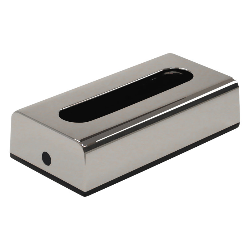 Velva Tissue Box Cover, Chrome