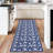 2x6 Washable Boho Floral Runner, Non-Slip, Low Pile, Soft Throw Rug for Entryway, Kitchen, Kids Room, Beige, Green, Blue, Small Machine Washable.-1138779781