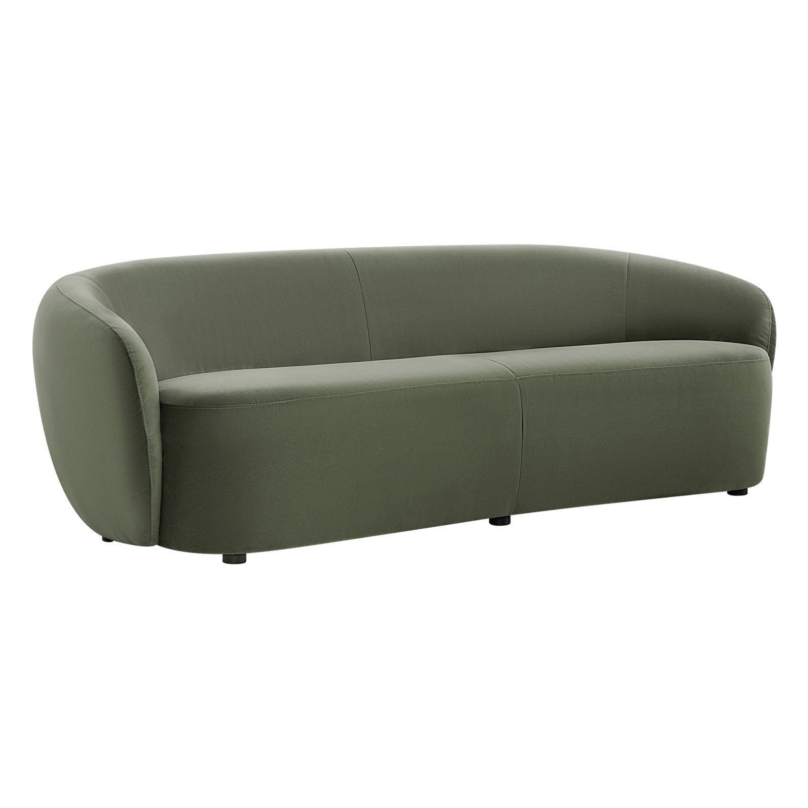Amadora 90" Linen Sofa, Soren Olivine Velvet
