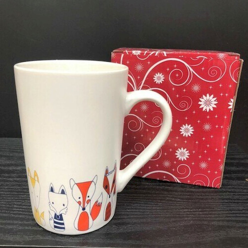 Josh Porcelain Coffee Mug, Foxes