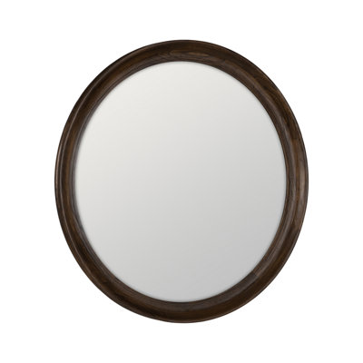 Alaura Solid Wood Round Mirror