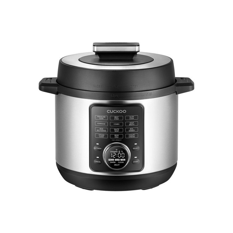 12 Qt. Black and Silver Electric Pressure Cooker with Automatic Shut-Off  and Keep Warm Setting