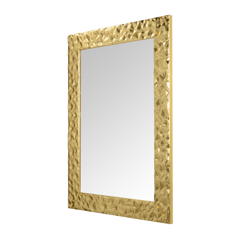 Caire Flat Wall Mirror, 95cm H x 72cm W, Gold