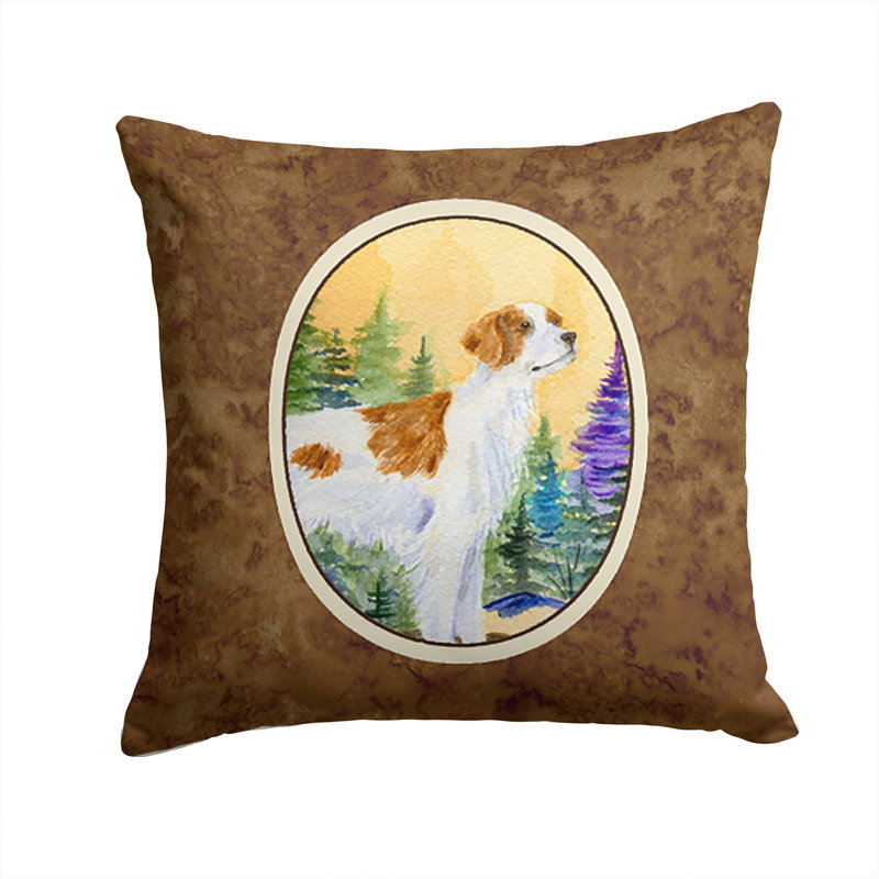 Coussin décoratif intérieur / extérieur brun Setter