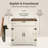 Farmhouse Sideboard Buffet Cabinet with Rustic Barn Doors – White Versatile Storage for Kitchen & Living Room-2078115609