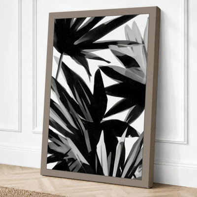 Tropical Leaf Study Minimalist 1 Piece Wrapped Canvas Wall Art
