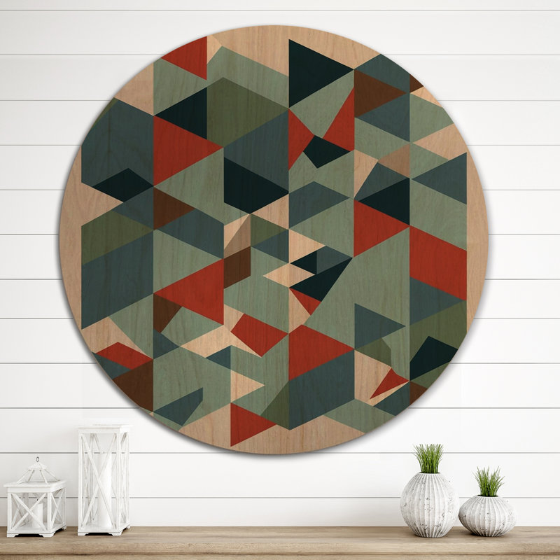 Art mural Mid-Century rétro Dimensions VII - Bois moderne de style Mid-Century - Bois de pin naturel