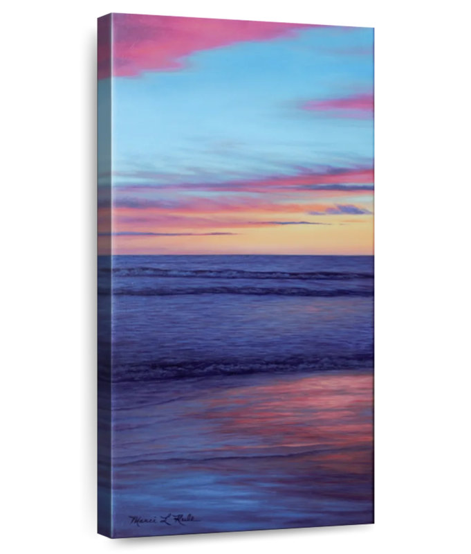 Seascapes, Californie, coucher de soleil, H 48 po x l 24 po