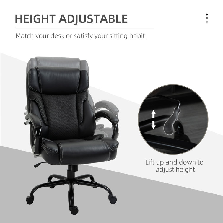 Latitude Run® Callem Executive Faux Leather Office Chair with Heavy-duty  Base and Oversized Seat Cushion & Reviews