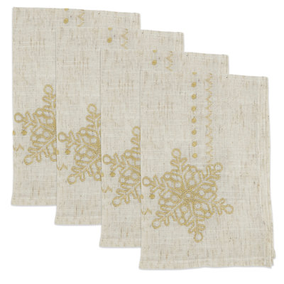 Natal Collection Polyester No Pattern Square Napkin