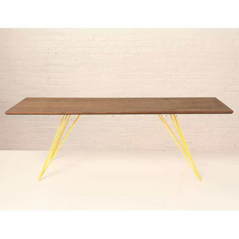 Williams Coffee Table, Yellow, 18" H x 54" L x 23" W, Walnut