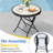 Folded Glass Round Outdoor Side Table-860741553-860741550
