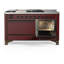 Majestic III Series 60 Inch Dual Fuel Range with 7 Sealed Burners, Griddle, Frenchtop in Antique White (Natural Gas, Copper Trim)-553012104-553012108-553012109