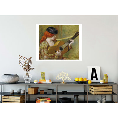 «Jeune Espagnole jouant de la guitare» par Pierre-Auguste Renoir - Reproduction giclée