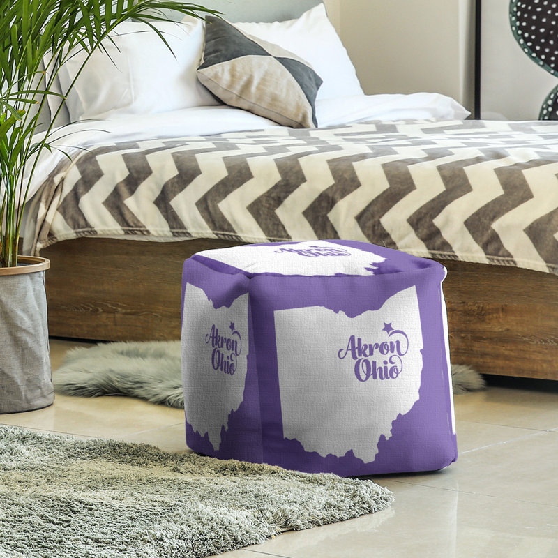 Repose-pieds à cubes ohio akron, Mauve