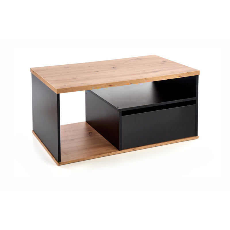 Felim Coffee Table with Storage, Black