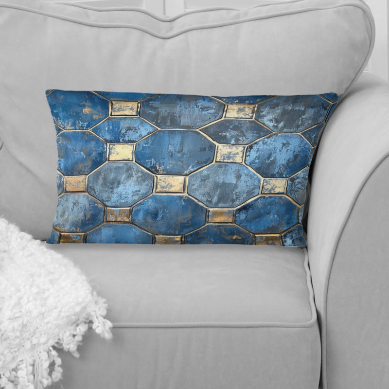 Coussin lombaire octogonal bleu ciel Sky