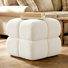 Repose-pieds de rangement moderne en chenille avec nuage, repose-pieds cubique rond, aucun assemblage requis, pour le salon, la chambre à coucher et la chambre de bébé