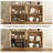 57" Curved Sideboard Buffet Cabinet With Adjustable Shelf & 4 Doors, Modern Credenza With Storage For Kitchen Living Room, Dining Room-1233896745