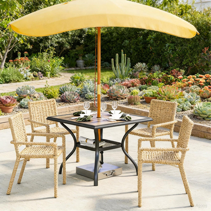 Garden Table,Square Outdoor Dining Table(Only Table)