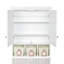 Armoire de rangement pour salle de bain, armoires à pharmacie avec miroir, 2 portes, 2 tablettes réglables + 3 paniers de rangement de style Noël, armoire murale en bois blanc, rangement pour salle de bain