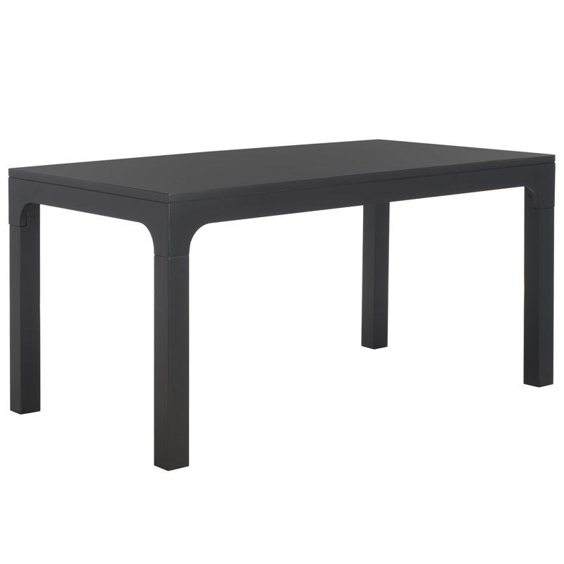 Mahogany Solid Wood Base Dining Table, Black