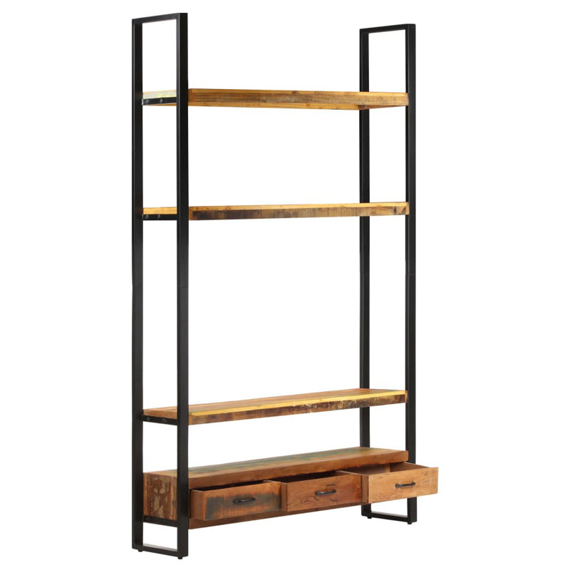 Clementine Bookshelf 118x30x200 cm Solid Reclaimed Wood