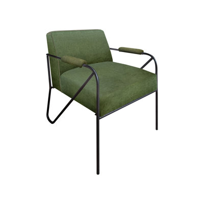 Structure en bois Lotus et base en métal, tissu de fauteuil