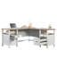 Bureau en L, finition blanche