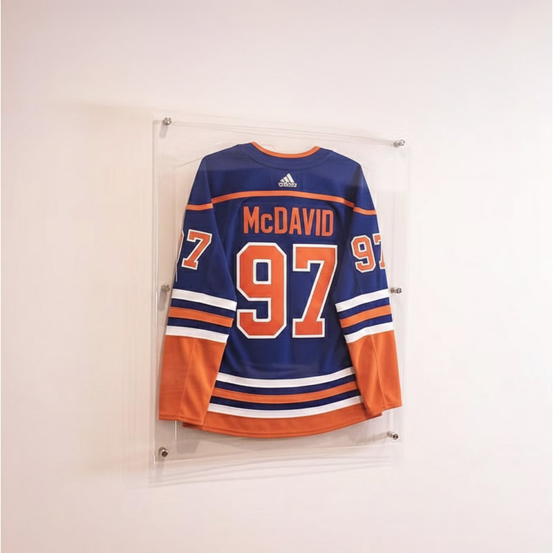 OnDisplay Acrylic Sports Jersey Display Frame - Wall Mounted 3D Design with UV Protection - Memorabilia Storage Case - Baseball/Hockey/Basketball/Football/Soccer