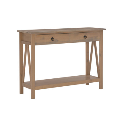 20" Solid Wood One Shelf Console Table With One Drawer