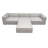 Vice 4PC Modular Sectional In Barley Fabric With Ottoman
