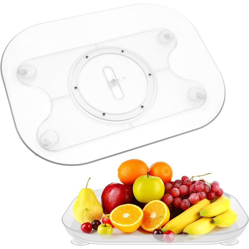 Organisateur de plateau transparent pour rangement rotatif à 360 °