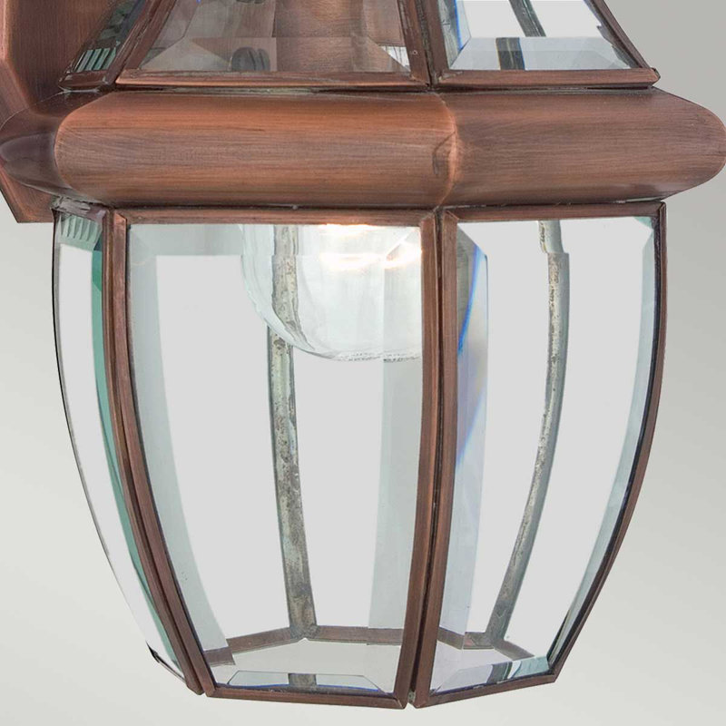 Wexford Aged Copper Outdoor Wall Lantern, 35.6cm H x 20.3cm W x 20.3cm D